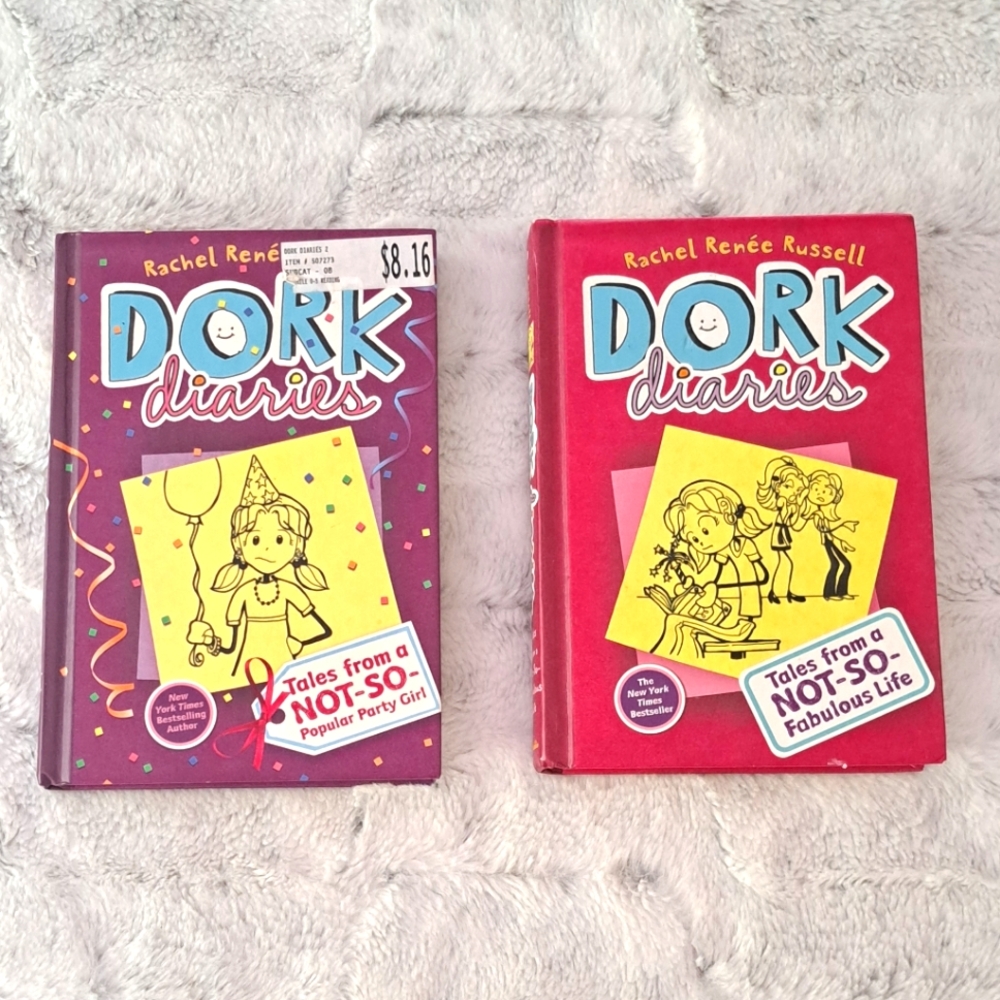 Dork Diaries hardcover set of 2 books.